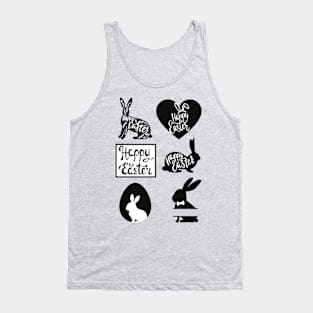 Black and white Easter stickers package Tank Top